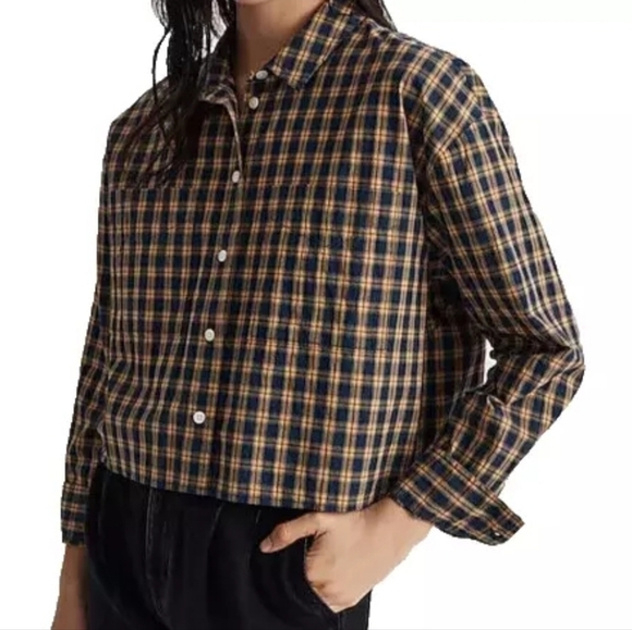 Madewell Tops - Madewell Signature Crop Poplin Shirt